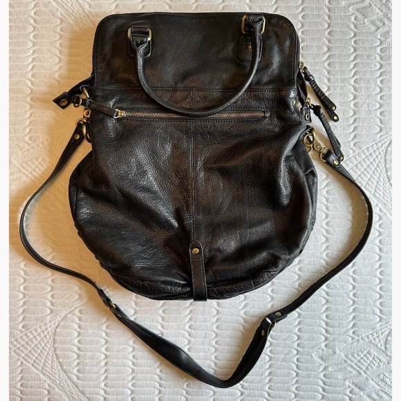 Sabina Black Leather shoulder bag - Picture 3 of 5